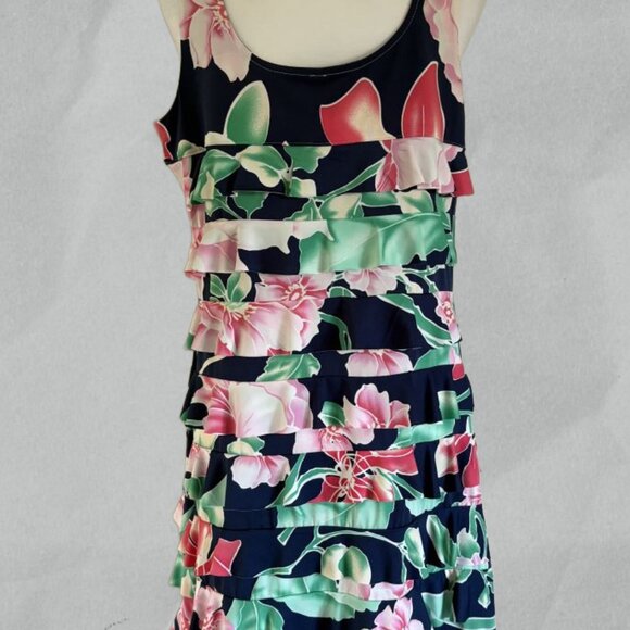 Fashque Studio Sleeveless Dress Tiered Ruffle Pullover Size: Large - Picture 5 of 7